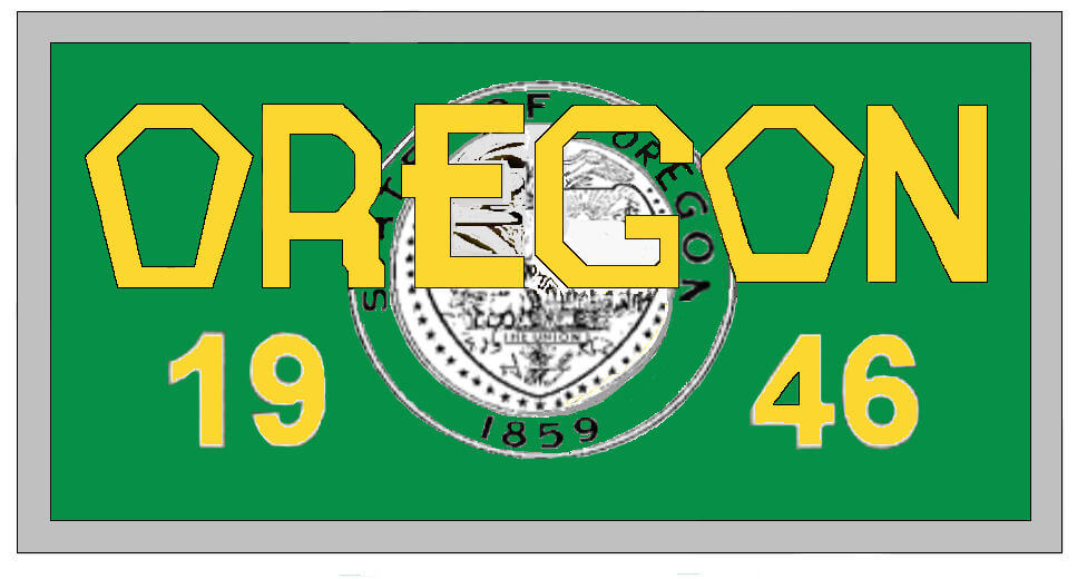 1946 Oregon REGISTRATION Sticker
